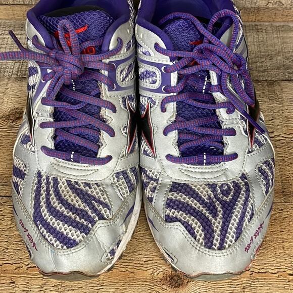 𝅺Mizuno Wave Elixir 7 Running Shoes White Anthracite Prism Violet Size 10.5 - Picture 2 of 12